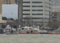 Rescue boats respond to New York helicopter crash in Hudson River near Holland Tunnel