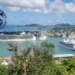 Cruise ships docked in St Lucia harbor, representing overstated tourism earnings in St Lucia amid IMF review.
