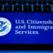 USCIS antisemitism screening policy visualized on screen under Department of Homeland Security directive