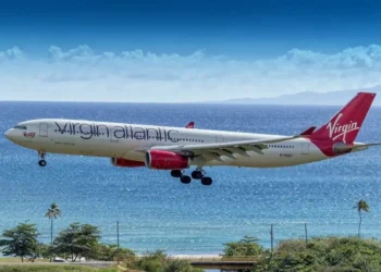 Virgin Atlantic aircraft landing in Saint Lucia before route suspension as Virgin to drop St Lucia flights in October 2025