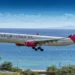 Virgin Atlantic aircraft landing in Saint Lucia before route suspension as Virgin to drop St Lucia flights in October 2025