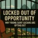Illustration of a young St Lucian looking through a gate, symbolizing how St Lucians are opting out due to lack of opportunity.