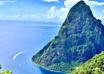 Best towns and resorts in St Lucia – view of Petit Piton from Soufriere