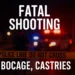 Wayne Mathurin fatally shot in Bocage, Castries on May 25, 2025 with crime scene tape and emergency lights at night