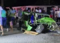 Fatal accident in Choiseul shows wrecked buggy after SUV collision: (Photo Credit St Lucia News Now)