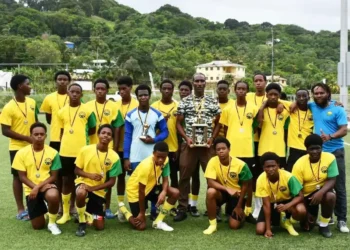 Saint Lucia Sports Academy U-16 football team celebrates 2025 championship win