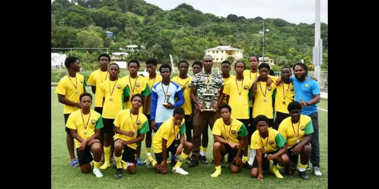Saint Lucia Sports Academy U-16 football team celebrates 2025 championship win