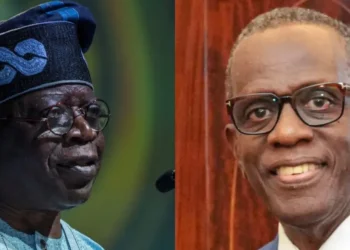 Bola Tinubu and Philip J Pierre pictured together amid backlash as St Lucia shuts airports for Nigerian president