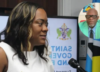 Maundy Lewis blames diaspora in KKRR live stream image with Cleophas Jules