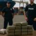 Image depicting officers and cannabis packages at a shipping port during St Lucia Drug Trafficking Crackdown