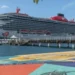 Cruise ship at Fort-de-France port reflecting growth in the Martinique Cruise Sector.