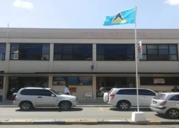 Front view of the General Post Office in Castries, St Lucia, linked to St Lucia Post Office drug bust case