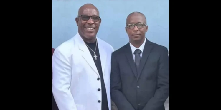 Richard Frederick and Dax Norville pictured together amid St Lucia visa fraud scandal review