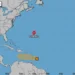 Map from the National Hurricane Center showing Windward Islands tropical disturbance with 40% cyclone risk on August 24, 2025