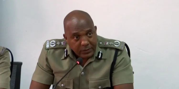 Commissioner Verne Garde addresses the media as a St Lucia senior police officer cleared of sexual misconduct allegations.