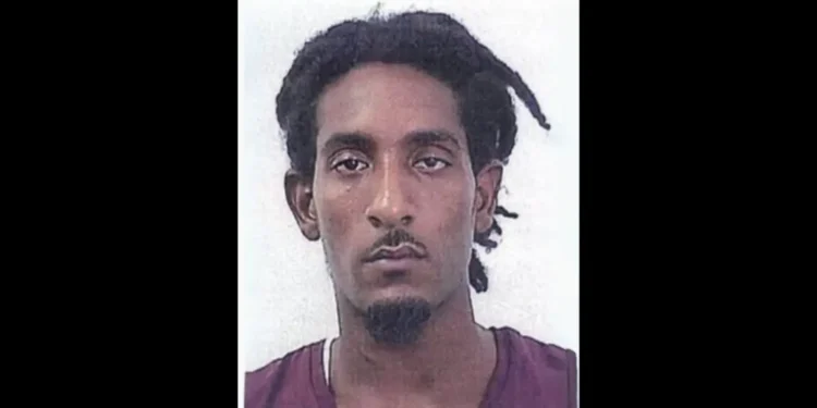 Mugshot of Yannick ‘Tiny’ Gustave, the St Lucian fugitive extradited to Martinique on robbery charges