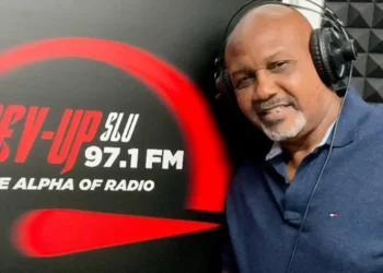 Tony Paul at Rev-Up SLU 97.1 FM studio, veteran St Lucia broadcaster