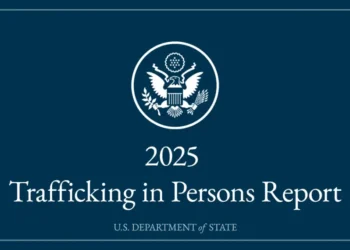 2025 U.S. State Department Trafficking in Persons Report cover highlighting human trafficking in St Lucia downgrade to Tier 2 Watch List.