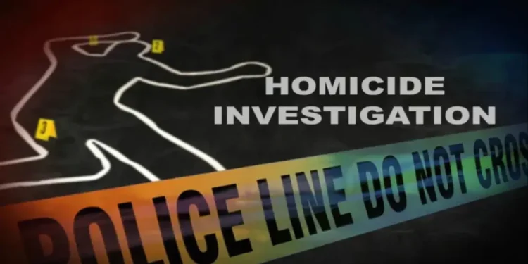 Homicide investigation police line after fatal shooting in Morne Serpent