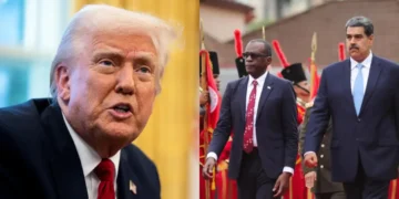 t Lucia’s prime minister pictured during diplomatic engagement amid rising US Venezuela tensions affecting regional relations.