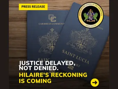 Saint Lucia passport featured in UWP statement on Hilaire CIP Case