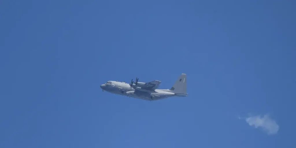 AC-130J Ghostrider aircraft flying during U.S. maritime counternarcotics operations