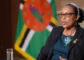 Dominica president faces backlash as Sylvanie Burton speaks during a televised interview on US policy and Caribbean affairs