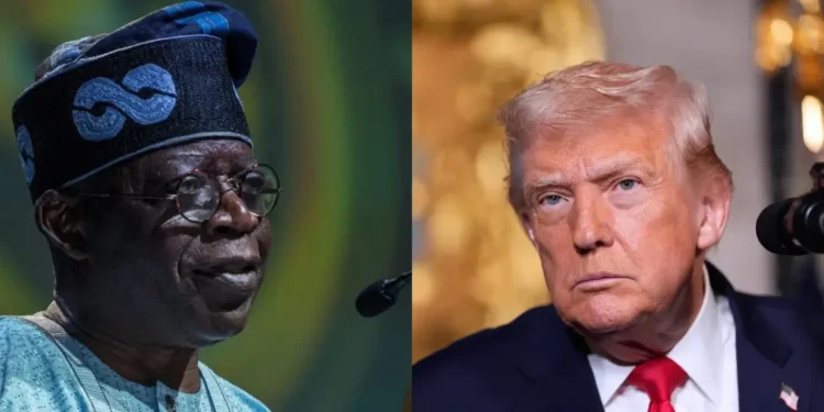 US President Donald Trump pictured alongside Nigeria’s leadership as reports confirm a US strike ISIS in northwest Nigeria