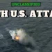 Video frame showing U.S. attack on suspected drug boat during the 29th maritime interdiction operation