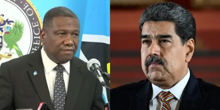 Composite image showing Alva Baptiste and Nicolás Maduro amid St Lucia foreign policy fallout.