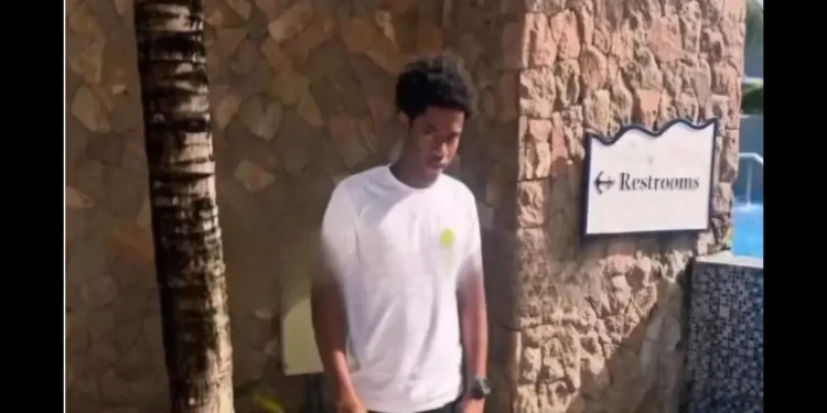 Young male standing near a public facility in Castries, linked to the investigation as St Lucia records first homicide of 2026.