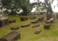Historic tombs at the Morne Fortune cemetery vandalized site at the British Military Cemetery in St Lucia