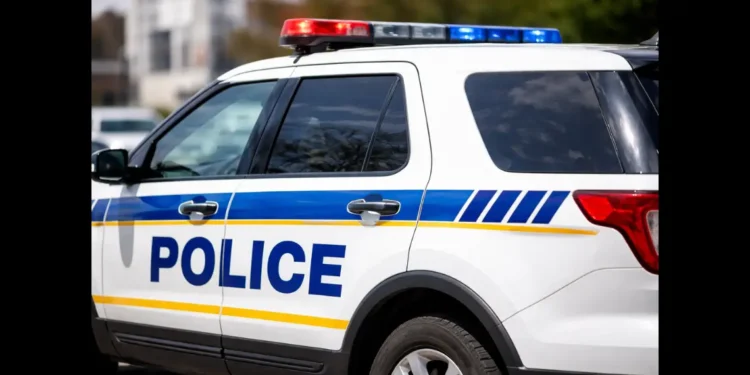 Police vehicle as authorities handle the Omar Joseph stabbing case in St Lucia