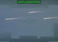 Unclassified US Southern Command aerial footage from US military strikes five suspected drug boats