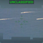 Unclassified US Southern Command aerial footage from US military strikes five suspected drug boats