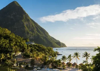 Luxury resort at the Pitons in St Lucia as St Lucia courts global MICE planners through incentive travel