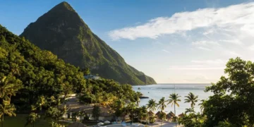 Luxury resort at the Pitons in St Lucia as St Lucia courts global MICE planners through incentive travel