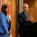Prime Minister Mark Carney and Foreign Affairs Minister Anita Anand as Canada Backs U.S. on Iran during Ottawa press briefing