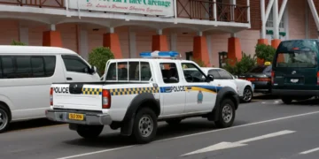 Police vehicle in Castries connected to the Man Charged in Castries Stabbing Death case