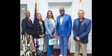 Caribbean Tourism Organization delegation meets with U.S. Virgin Islands officials at Government House in St. Croix ahead of the 54th annual AgriFest.