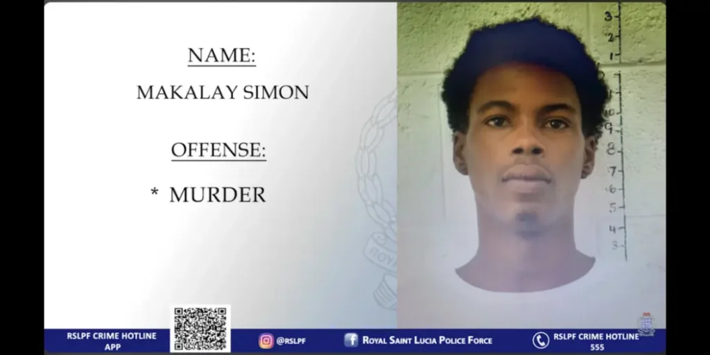 Makalay Simon, one of 2 suspects charged in Tixcy murder, shown in a police-issued custody photograph