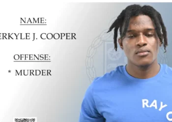 Merkyle Cooper, one of 2 suspects charged in Tixcy murder, shown in a police-issued custody photograph