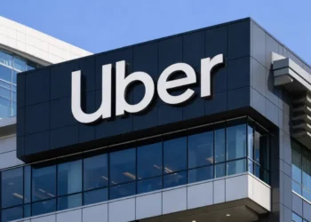 Uber headquarters building with company signage as Uber ordered to pay $8.5M following a federal jury verdict