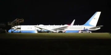 U.S. government aircraft arrives in Basseterre as Marco Rubio in St Kitts for the CARICOM 50th Summit.