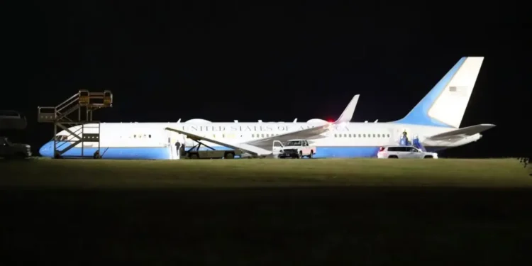 U.S. government aircraft arrives in Basseterre as Marco Rubio in St Kitts for the CARICOM 50th Summit.