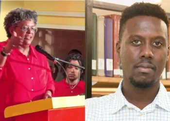 Mia Mottley and Devaron Bruce as CARIFESTA 15 cost overruns spark debate in Barbados