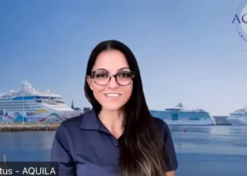 Ambra Attus of Aquila Center for Cruise Excellence speaks during a Global Sustainable Tourism Council webinar on Sustainable Shore Excursions.