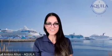 Ambra Attus of Aquila Center for Cruise Excellence speaks during a Global Sustainable Tourism Council webinar on Sustainable Shore Excursions.