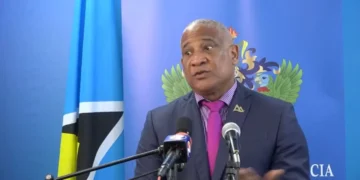 Ernest Hilaire speaking on St Lucia will keep CIP during press briefing