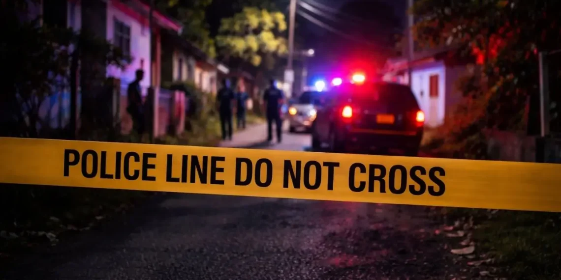 Illustrative police scene after Morne Du Don shooting left woman hospitalized